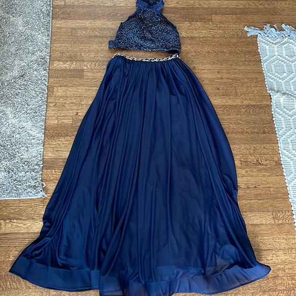 Macy's Dresses Navy Blue 2 Piece Dress Poshmark